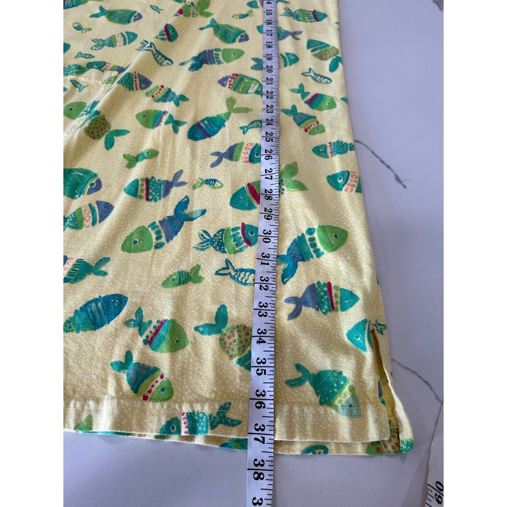 VTG Fresh Produce Yellow Fish Print Sleeveless Tank Dress Women's Medium - Picture 6 of 6